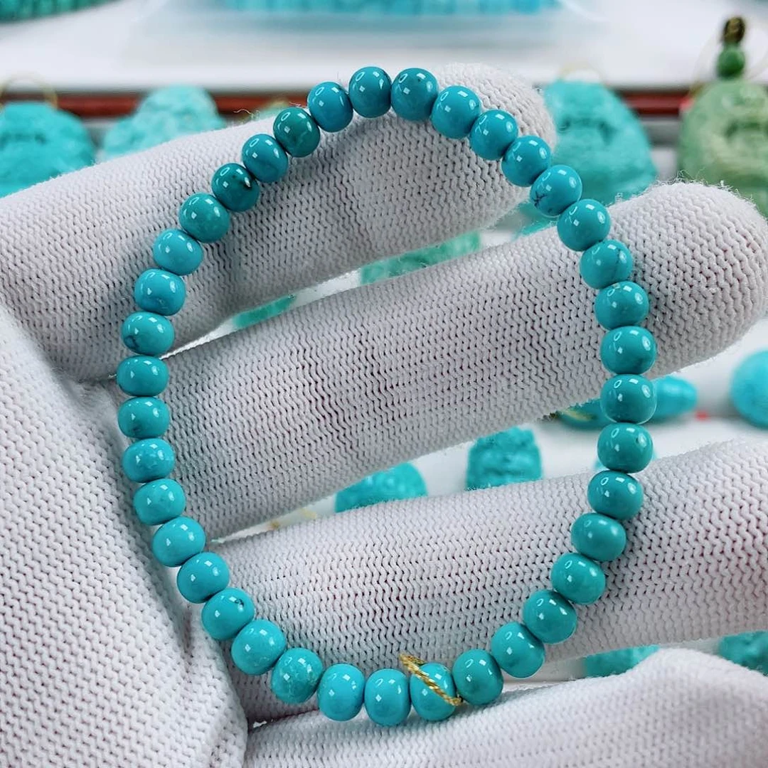 绿松石未镶嵌车挂尺寸5.3