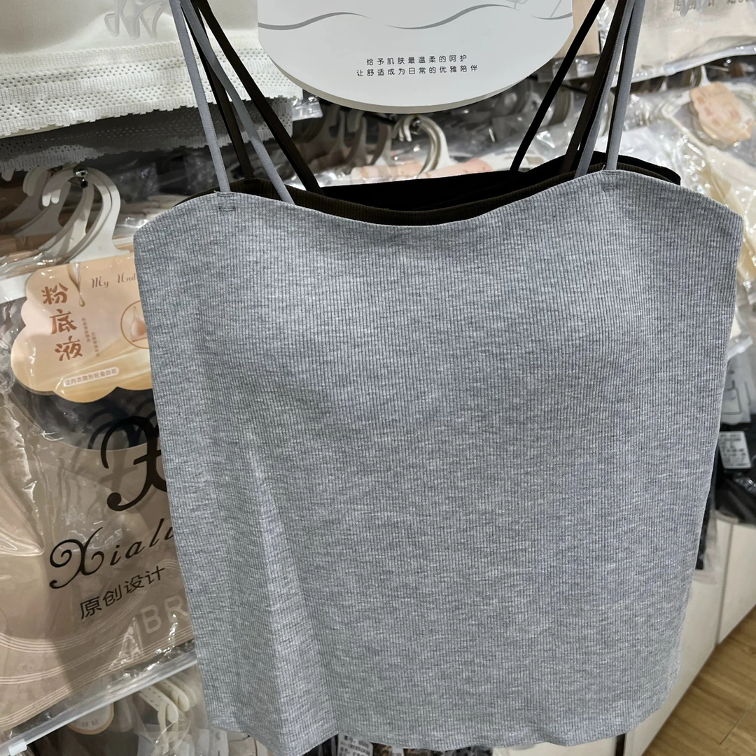 vivi·2025韩系百搭【胸垫一体背心】贴身衣物no退no换