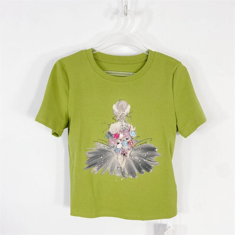 【77衣橱】KY4425精品女装上衣短袖T恤气质轻奢【红人上新】