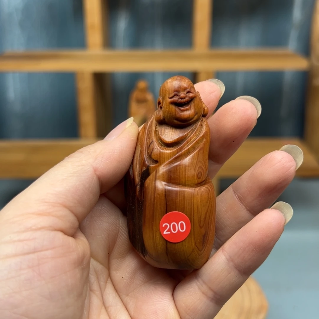 水***华木崖柏木摆件手把件