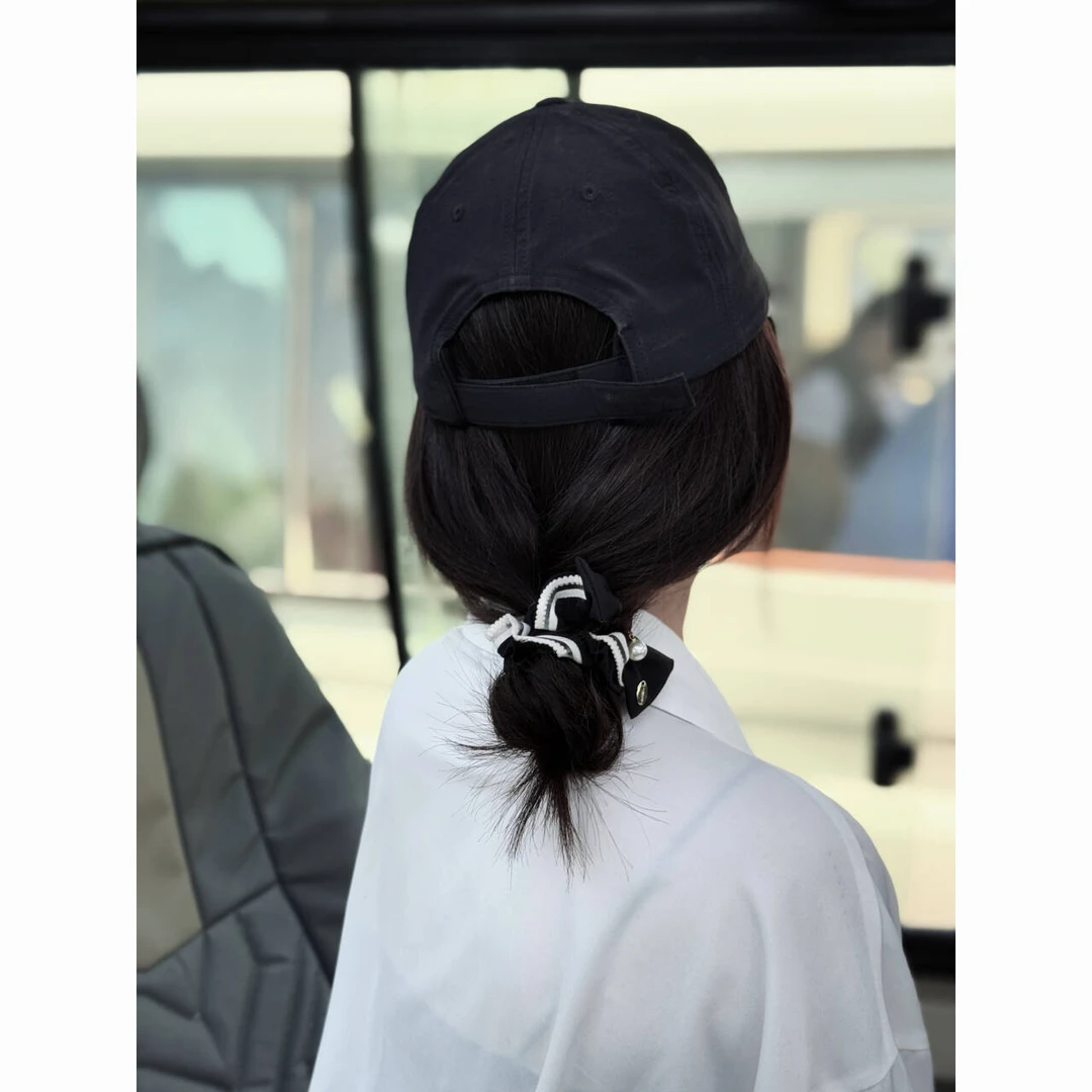 小香风 珍珠缎面小肠发圈 百搭不伤发法式发T