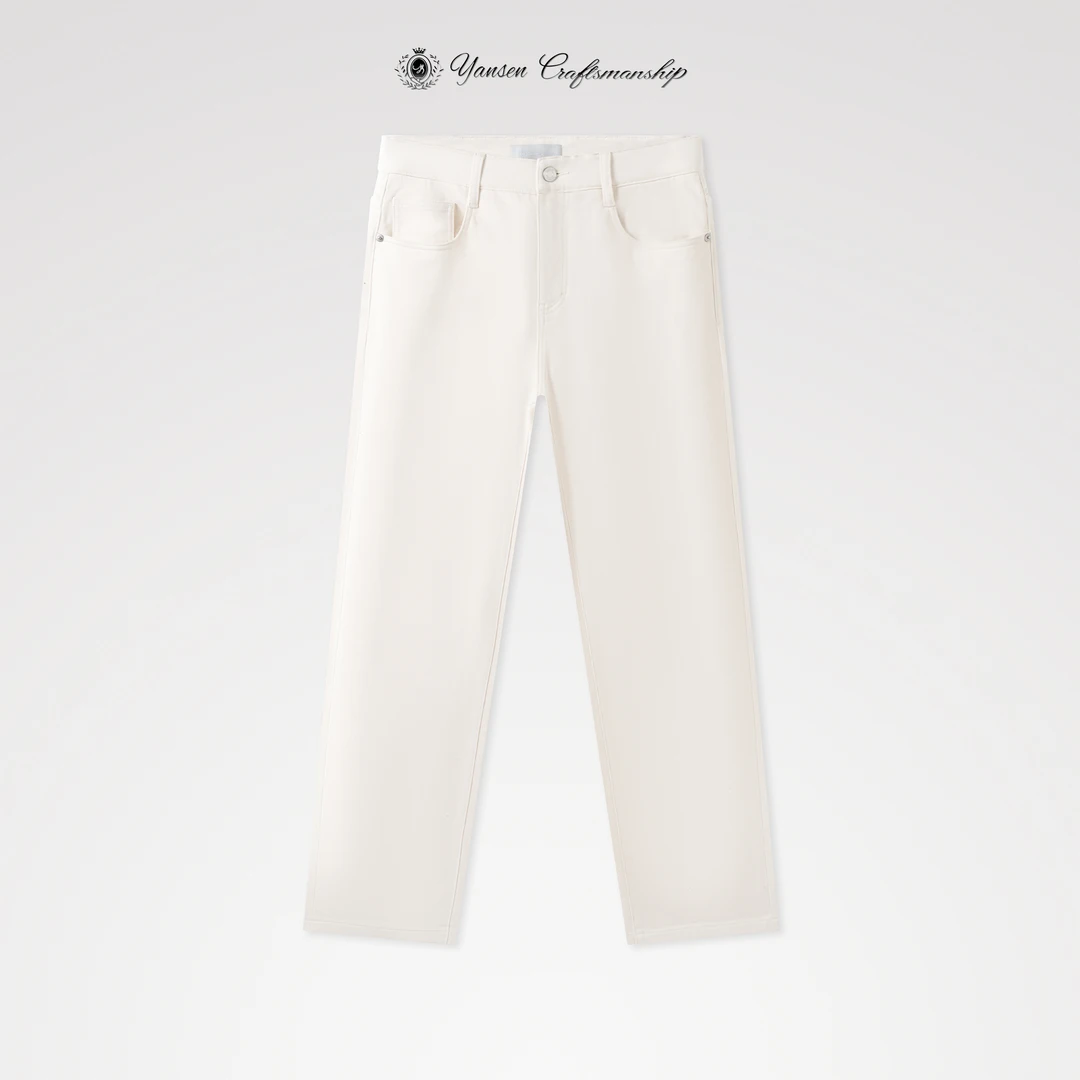 （直筒）重工极简 弹力舒适 百搭直筒净版牛仔裤长裤 YSA1039