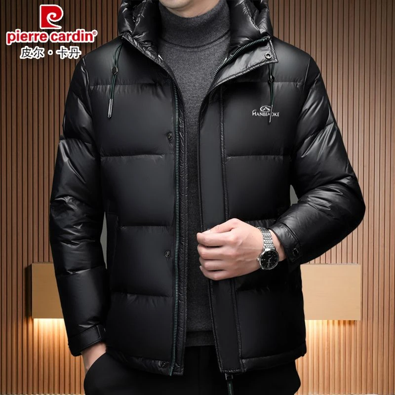 皮尔卡丹2025秋冬新款冬季90%鸭绒羽绒服男休闲外套加厚保暖连帽