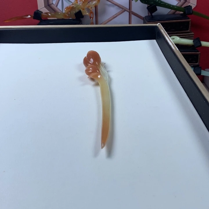 蛇纹石玉发簪未镶嵌?*舞