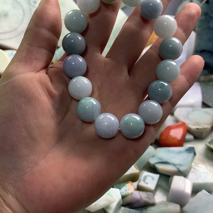 裸石翡翠天然翡翠珠子