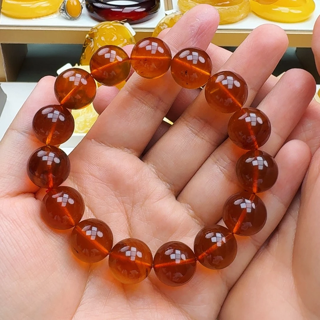 蜜蜡颈饰未镶嵌天然保真假一赔十