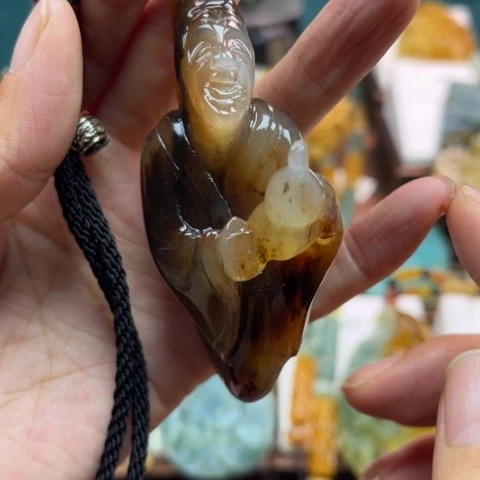 岫玉挂件未镶嵌手把件