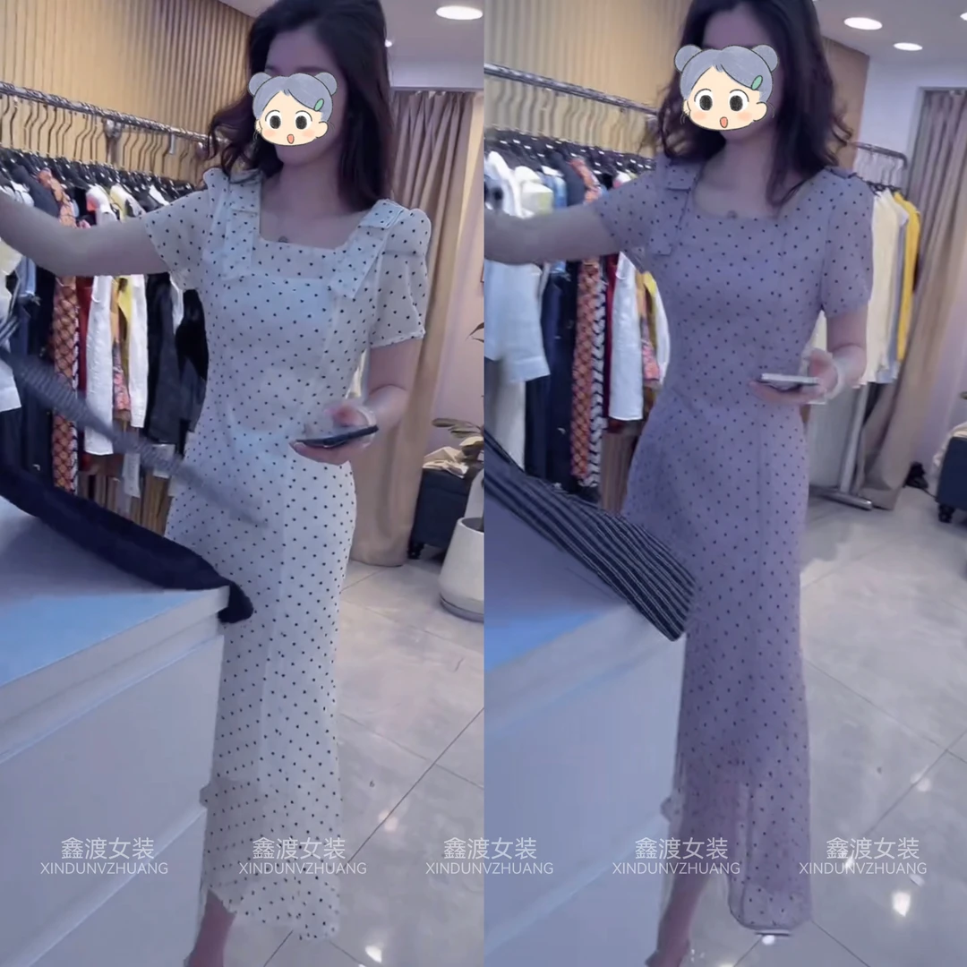 2025夏季新款时尚显瘦气质女士网红洋气连衣裙百搭款D21502