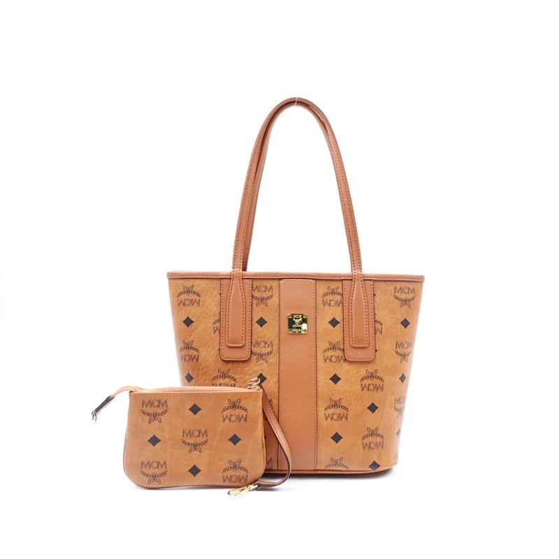 95新 MCM 子母托特包mini干邑色/LZ00118