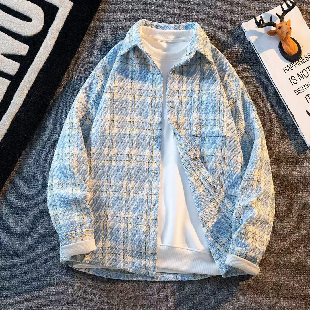 长袖痞帅休闲宽松港风韩版ins帅气百搭潮流衬衫