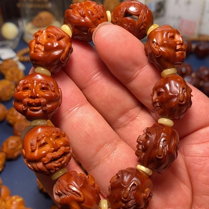 橄榄核手串/手链钢*橄榄核雕工艺精湛