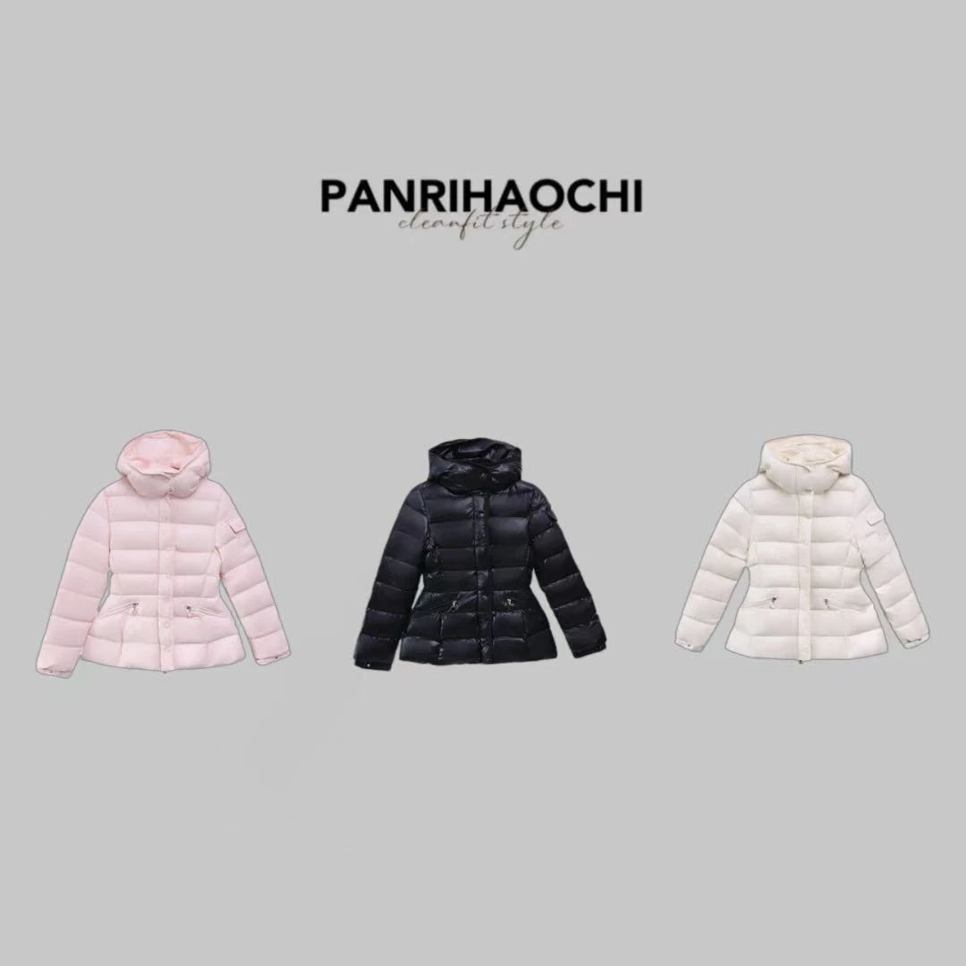 PANPAN “小蛮腰”经典收腰连帽保暖三色减龄百搭90白鸭绒羽绒服