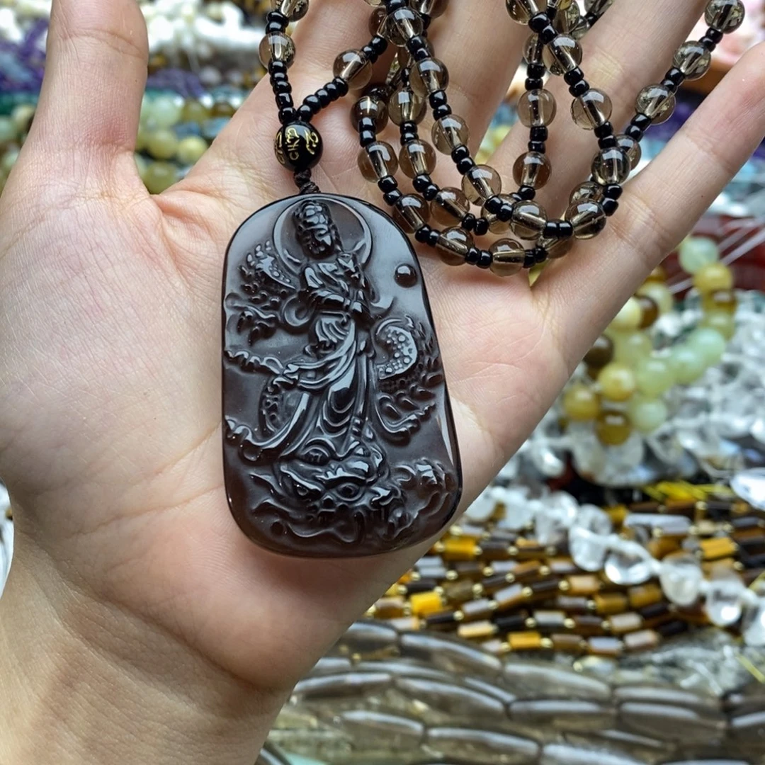 未镶嵌玛瑙/玉髓珠宝半成品一条纯天然冰曜石玉龙观音毛衣链