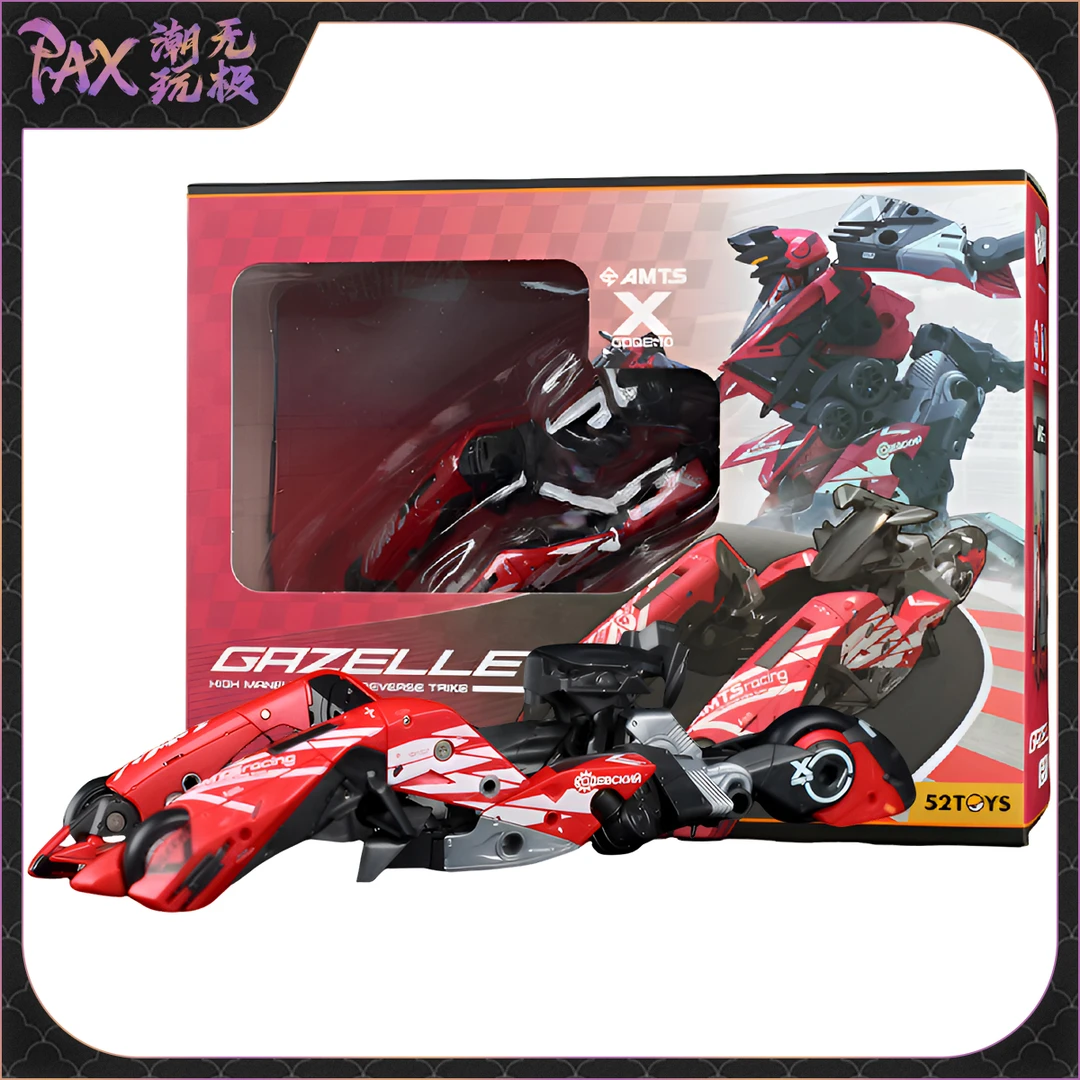 52TOYS猛兽匣-合体类一瞪羚号 猎豹号 可动变形潮玩赛车 国创机甲