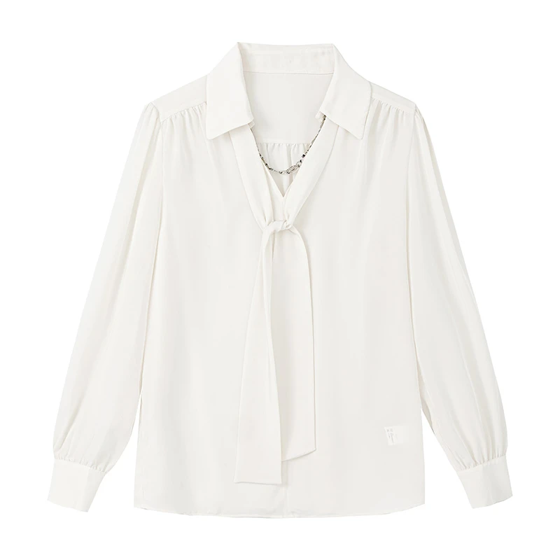 【小花专属】优雅简约飘带小衫N1093