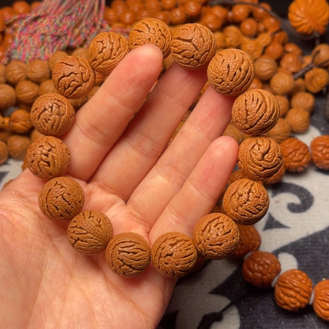 桃核手串龙纹桃核