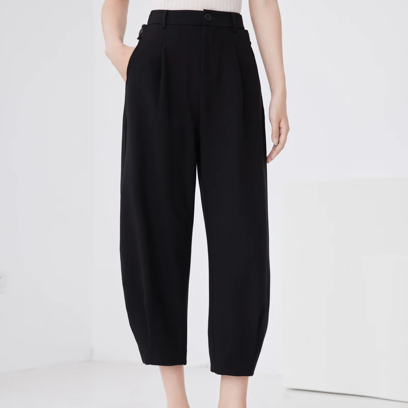 【金拐子专属】K4034052休闲裤 香影裤子女高腰秋冬新款气质高级感