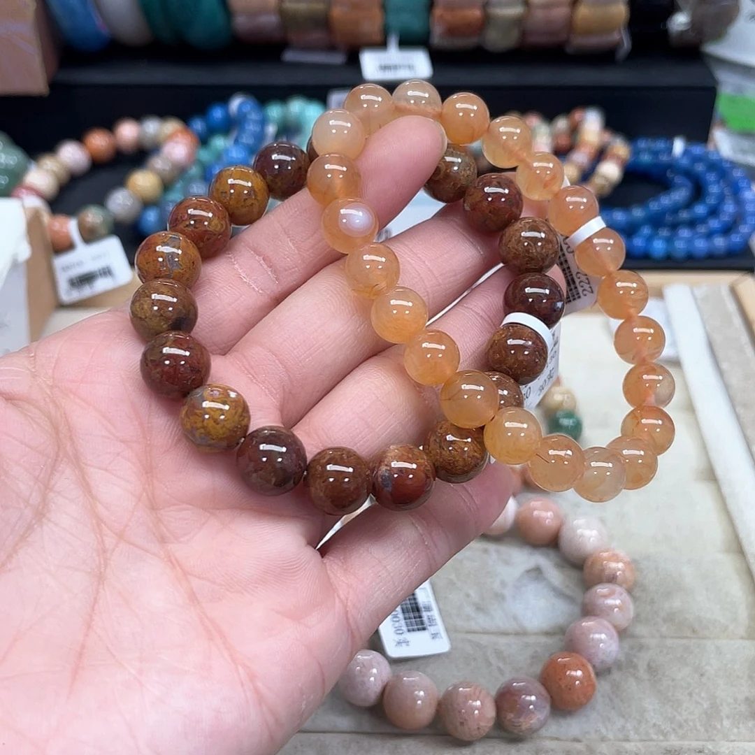 硅化珊瑚（珊瑚玉）手串未镶嵌清**月409