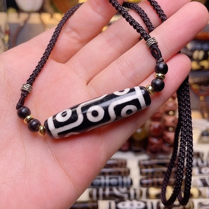 玛瑙/玉髓未镶嵌九眼天珠锁骨链