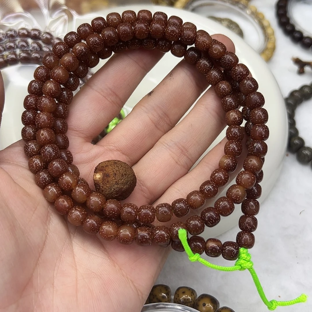 手串星月菩提29殿堂粉冰星月菩提108-7左右