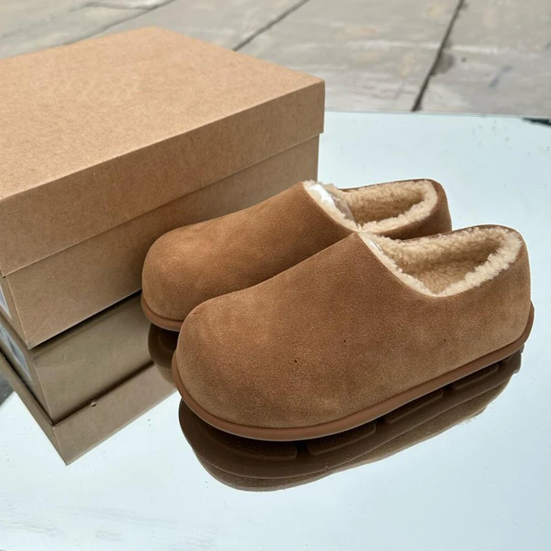 羊皮毛一体厚底小土豆雪地靴女冬季爆款勃肯鞋加绒加厚保暖棉鞋潮