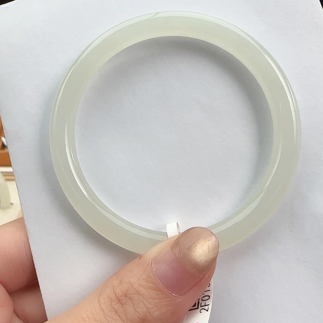 和田玉未镶嵌手镯荔枝白 美人镯57-58福利捡漏