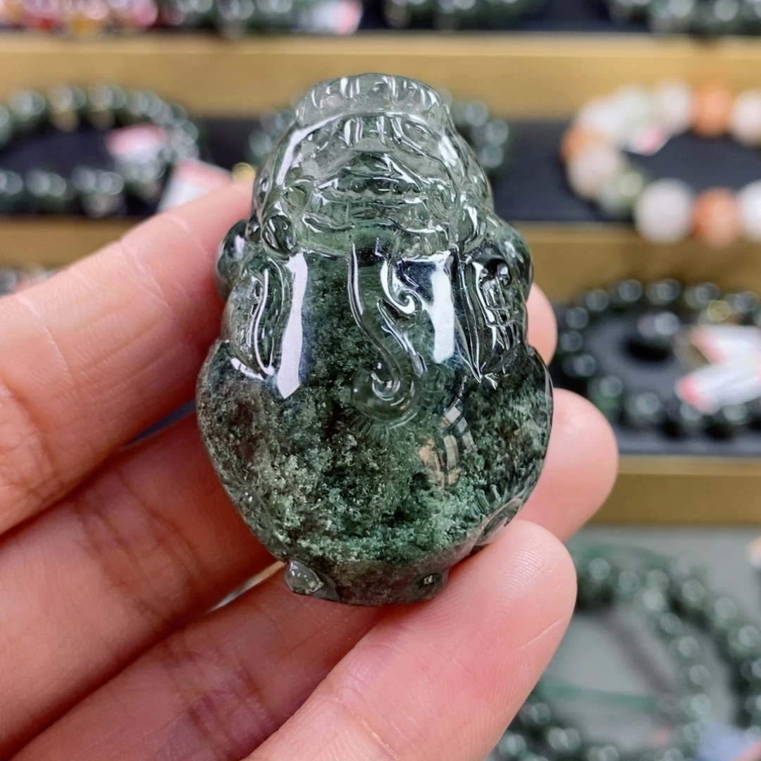 水晶貔貅未镶嵌绿幽灵貔貅