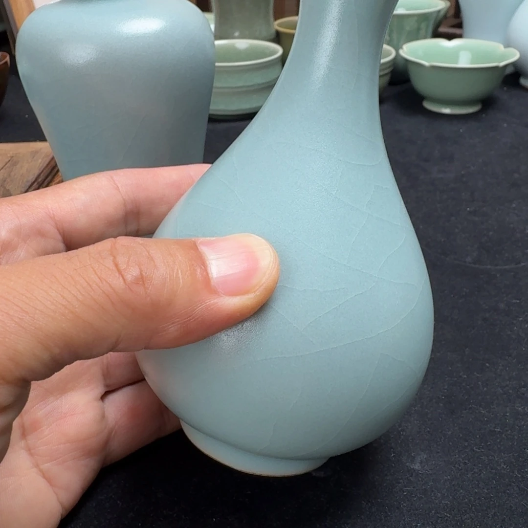 其他汝瓷小玉壶春原矿原釉