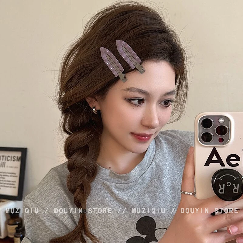 木子秋早春甜美糖果色无痕刘海侧边夹高级感时髦洋气简约碎发夹