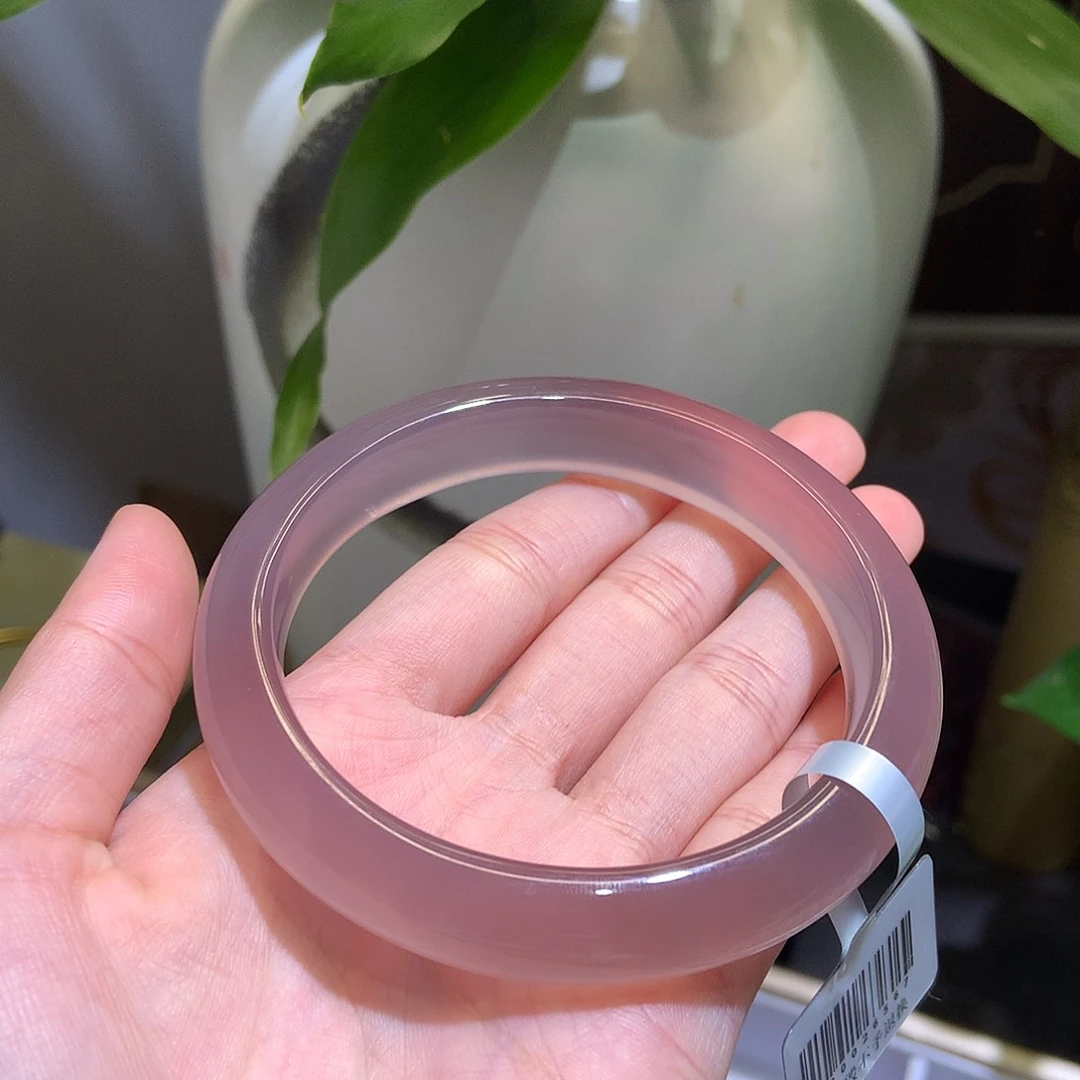 玛瑙/玉髓未镶嵌手镯27 烟紫