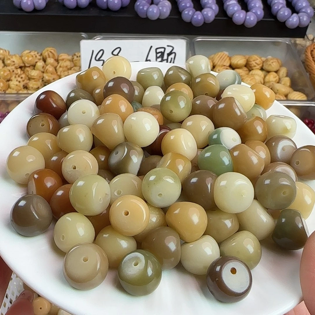 菩提根/象牙果手串瑕疵卡14/15非料大蒜瓣50颗