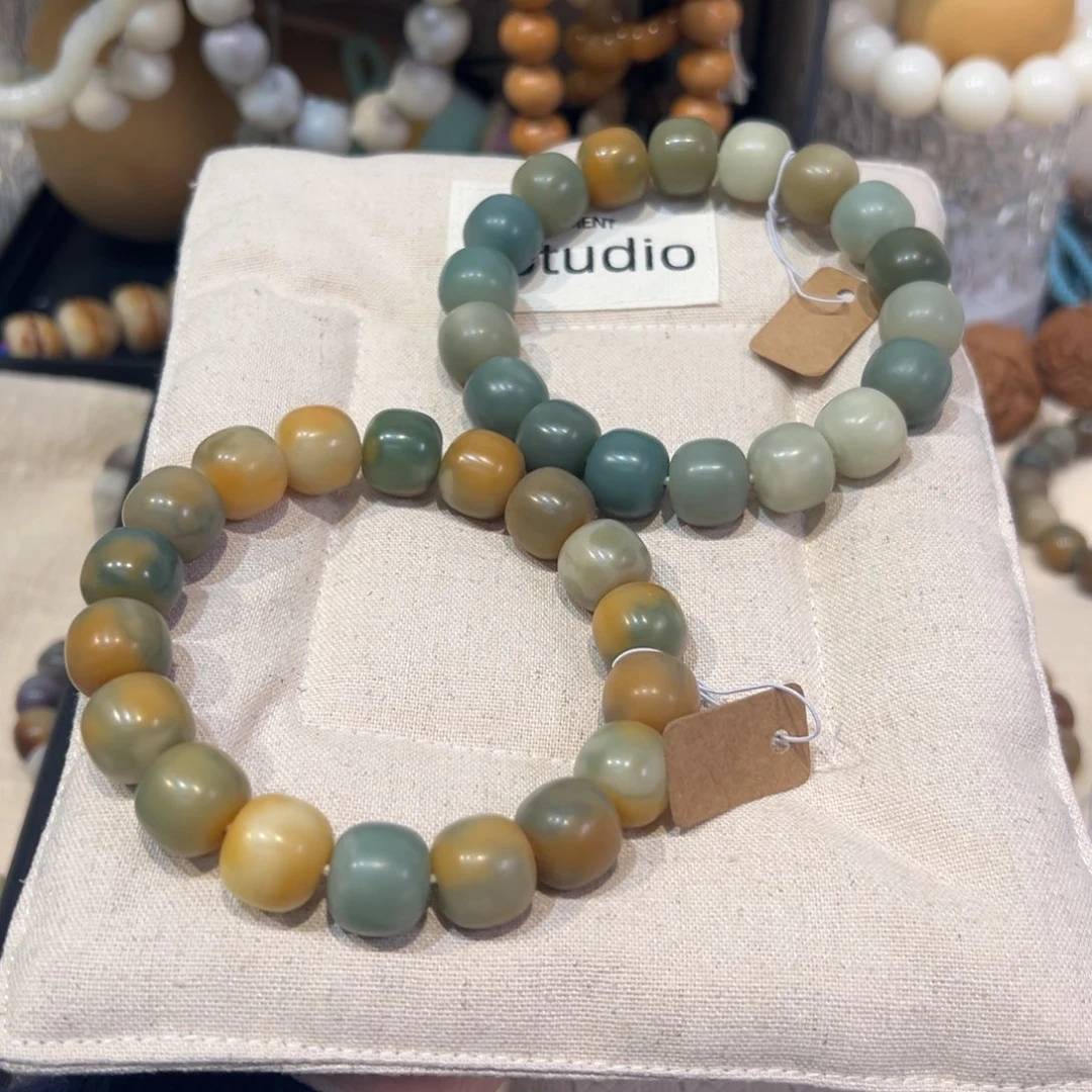 菩提根/象牙果吊坠棕青羽卡14微瑕