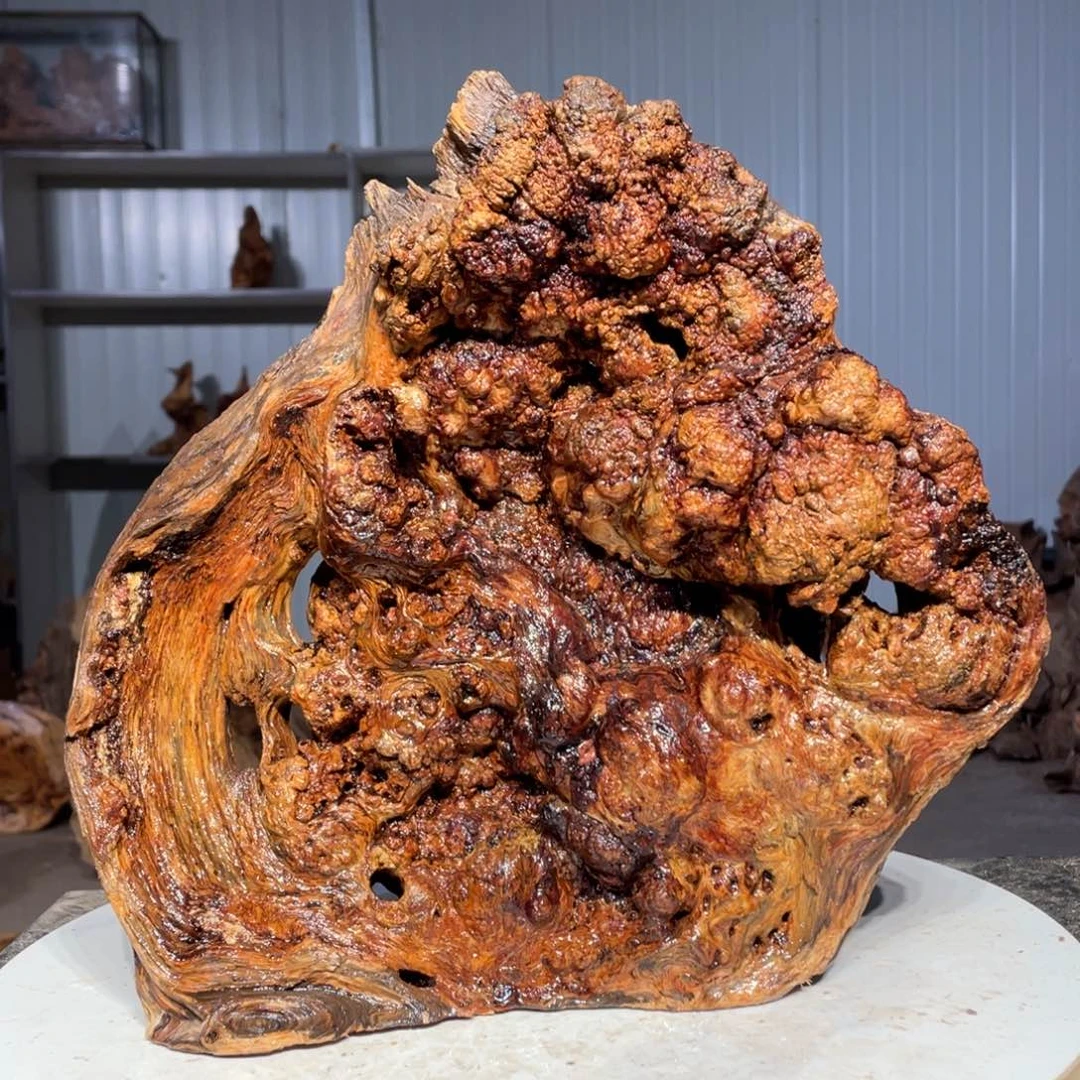 ****木猛子琥珀木摆件3