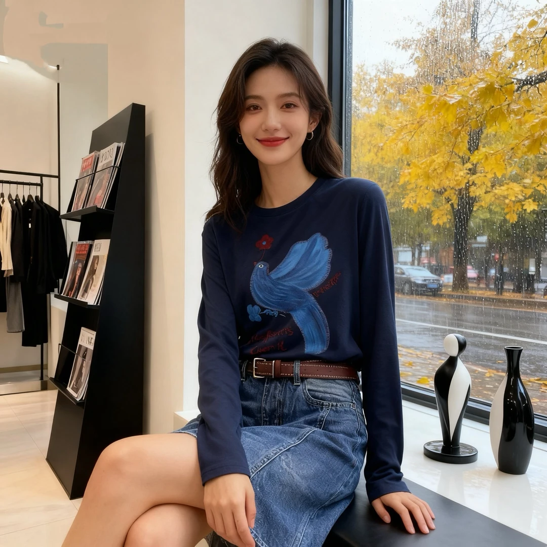 显瘦长袖时尚秋季上衣