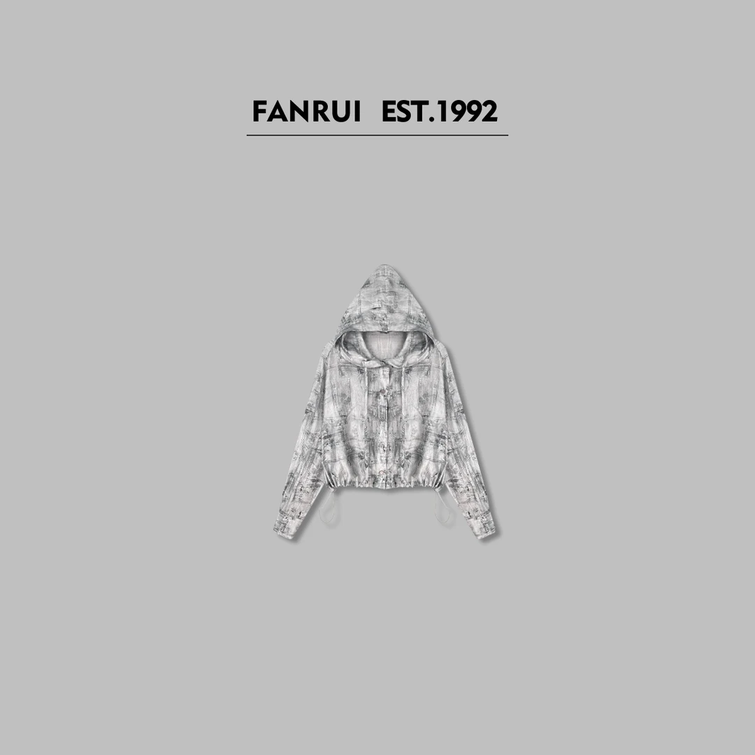 FANRUI/泛芮「墨蝶吟」扎染复古洋气高级感显瘦防晒外套B15818