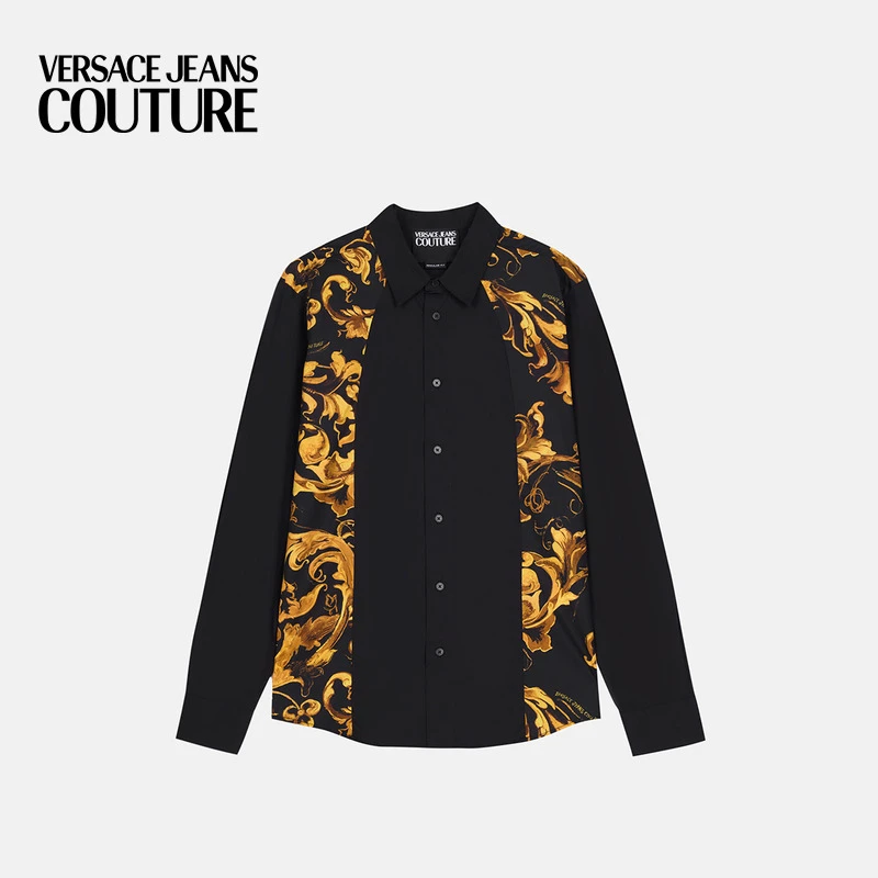 【新品】VERSACE JEANS COUTURE 男士Porcelain Barocco休闲版衬衫