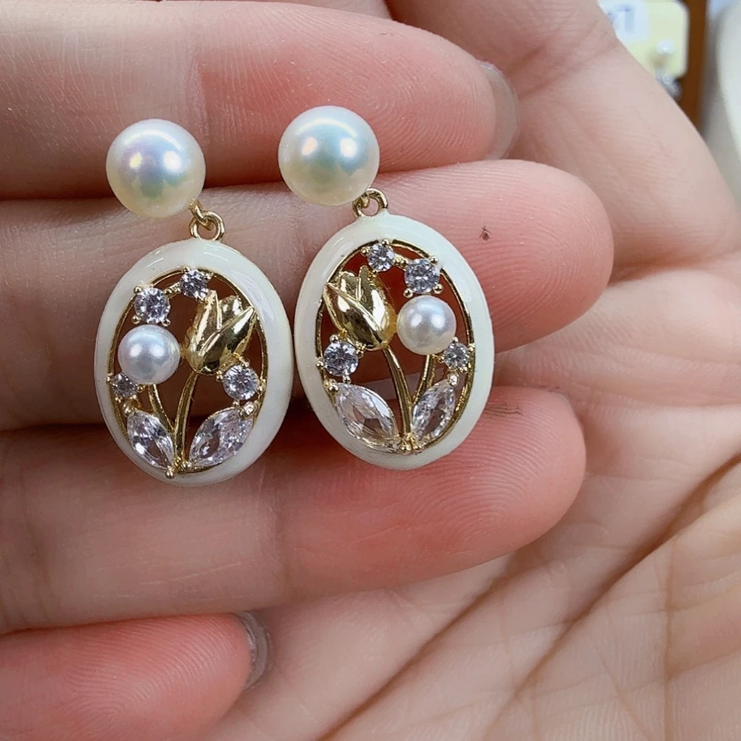 耳饰未镶嵌淡水珍珠