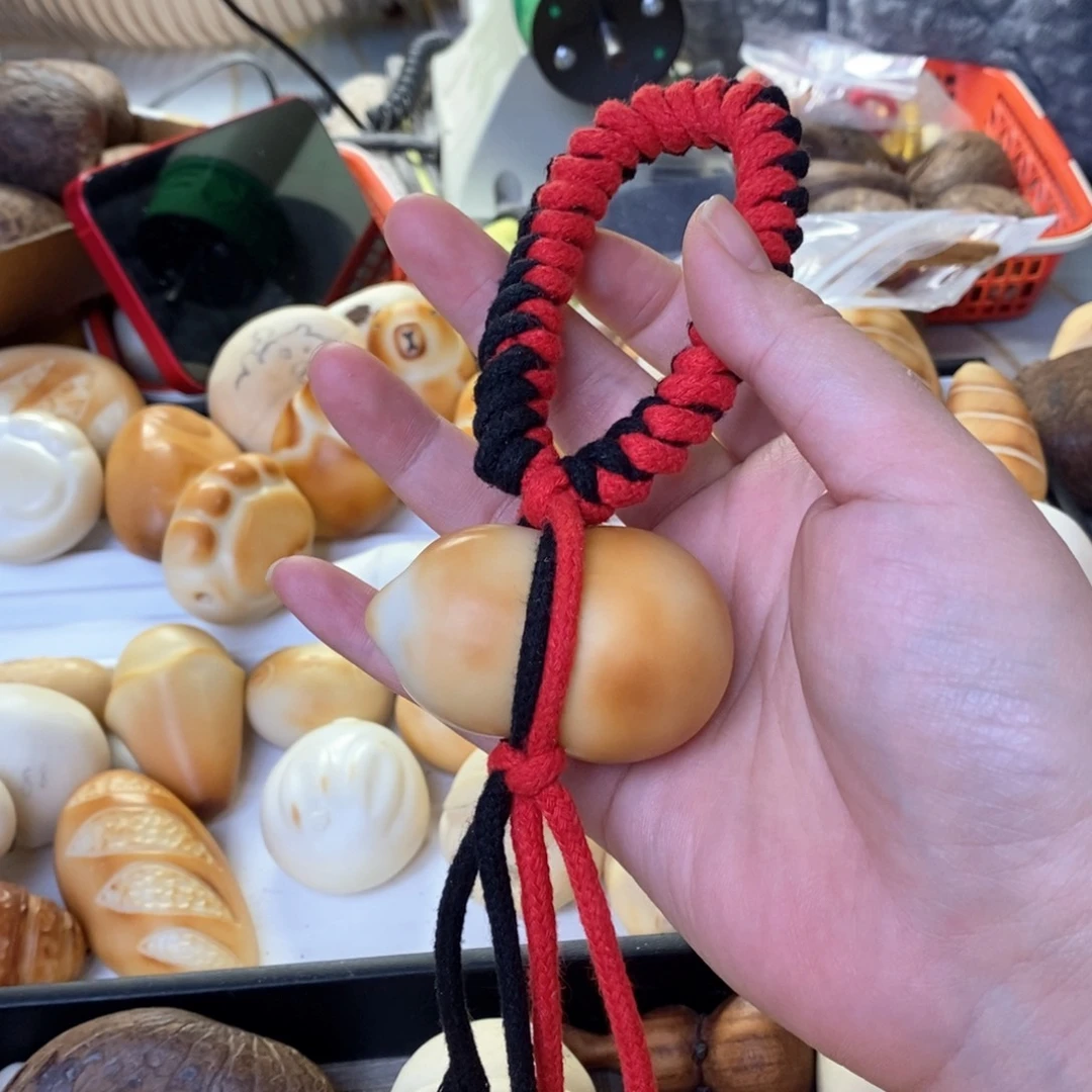 菩提根/象牙果把件?*象牙果定制巨大葫芦加编绳