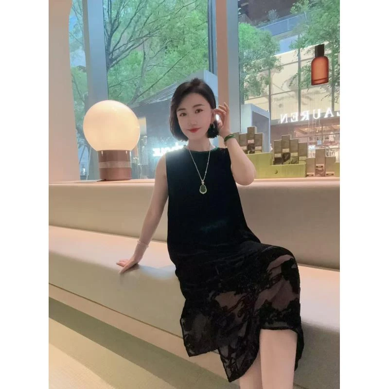 Betty Bairn【匠心/江山如画】高定系列桑蚕丝短绒裙25B-BW10688