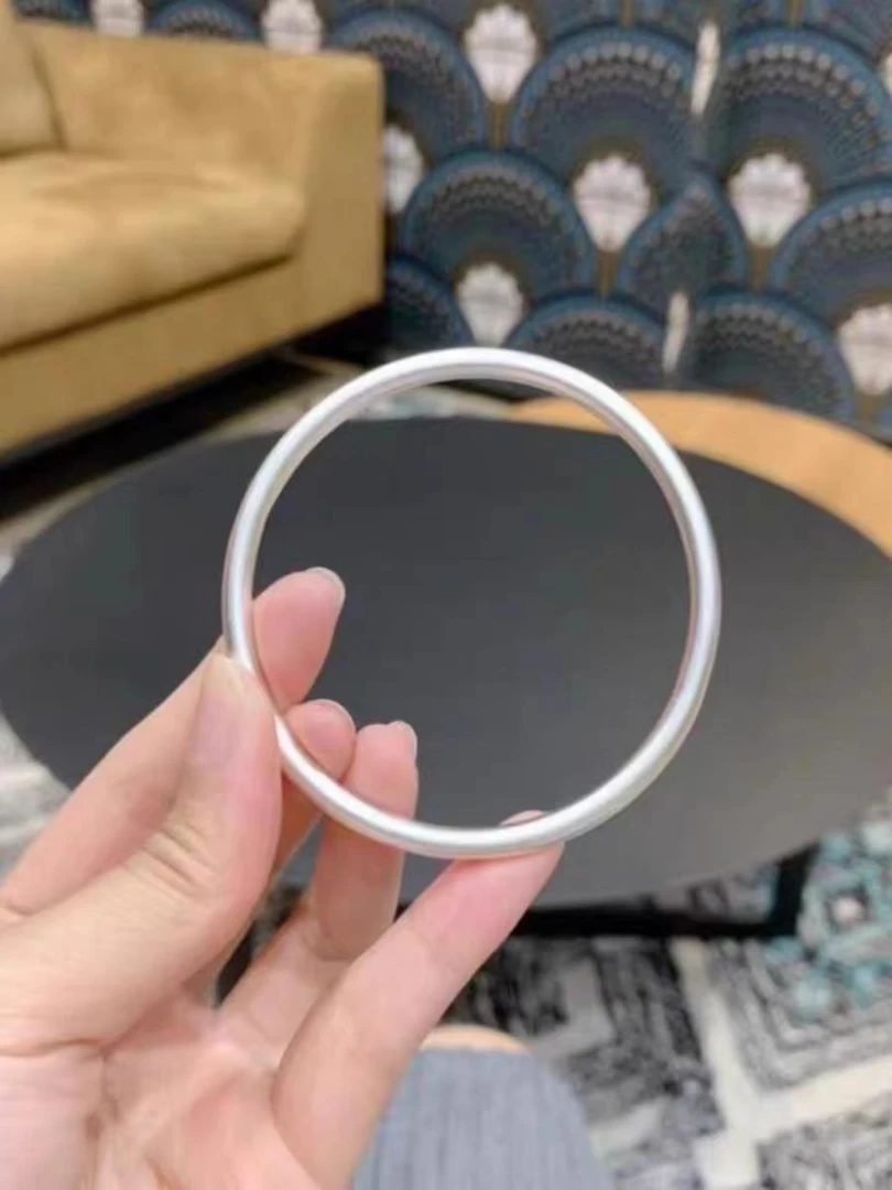 足银手镯 A04[约33g]足银999.9古法素圈手镯带礼盒证书礼袋