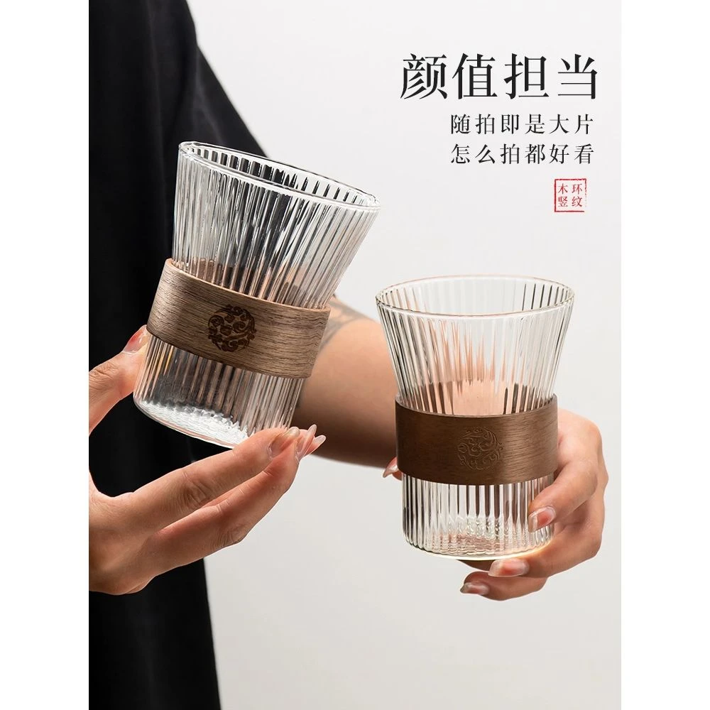 挂耳咖啡杯家用ins风冰美式拿铁杯高级感防烫茶杯牛奶杯喝水杯子