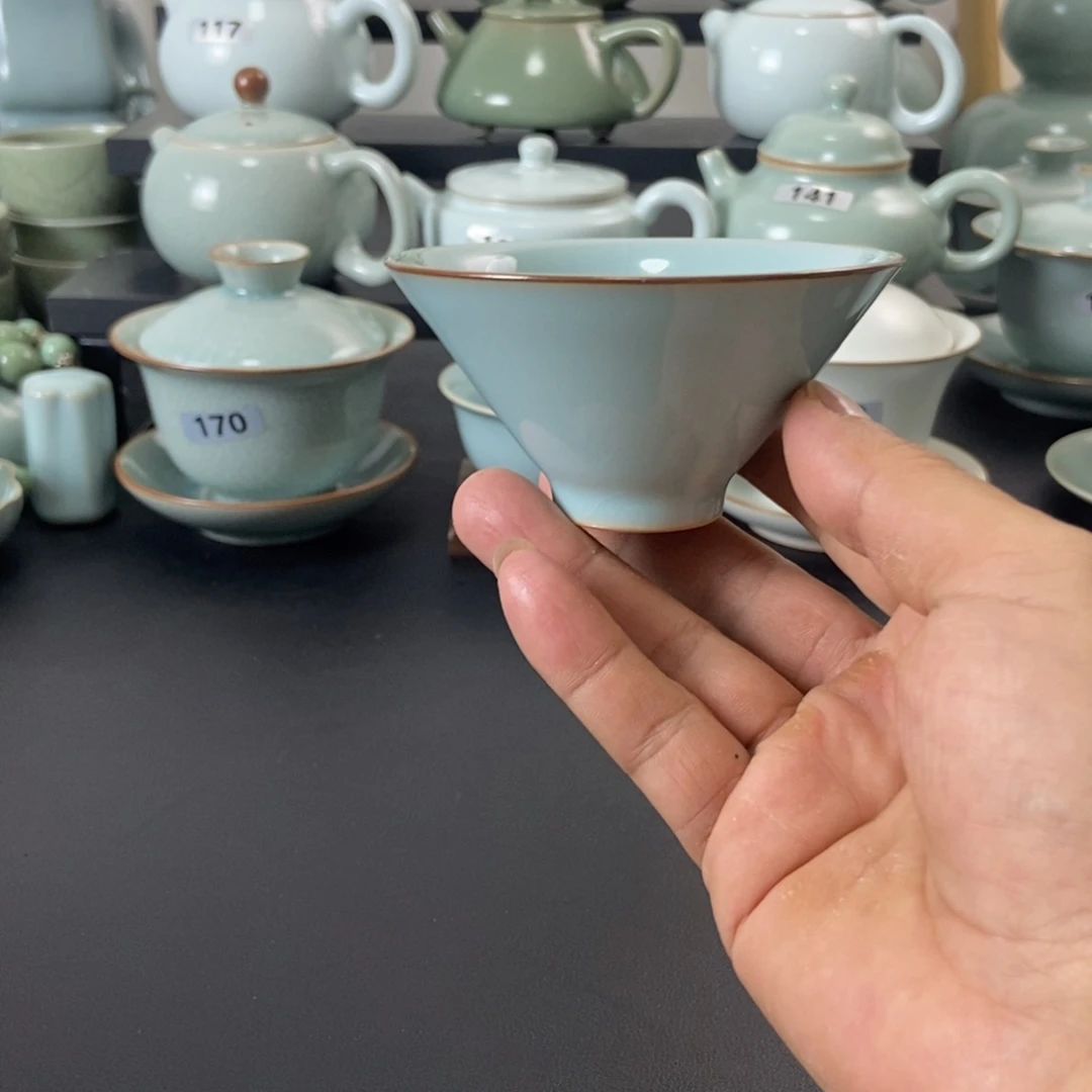 壶一级天青釉斗笠杯