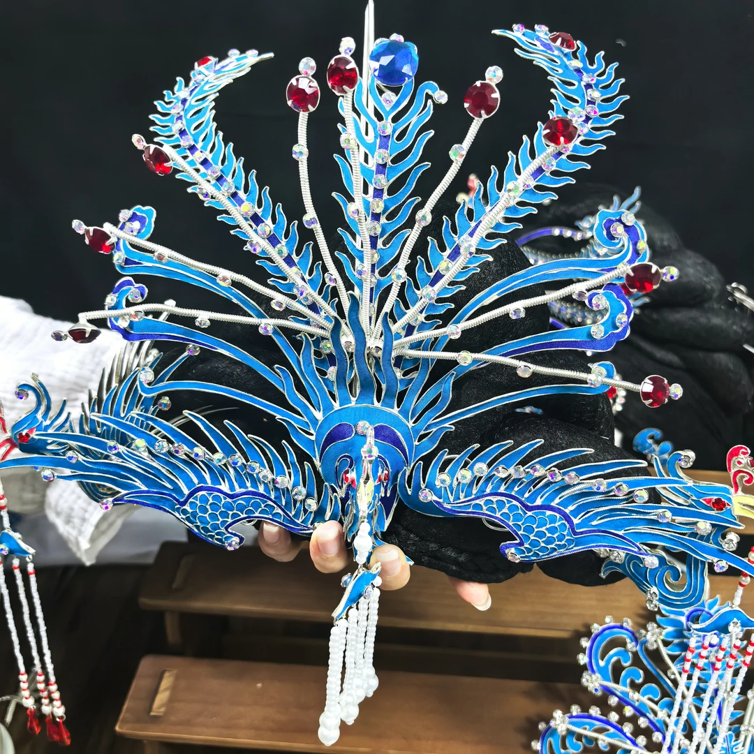 精美戏曲点绸大凤头饰适合舞台表演