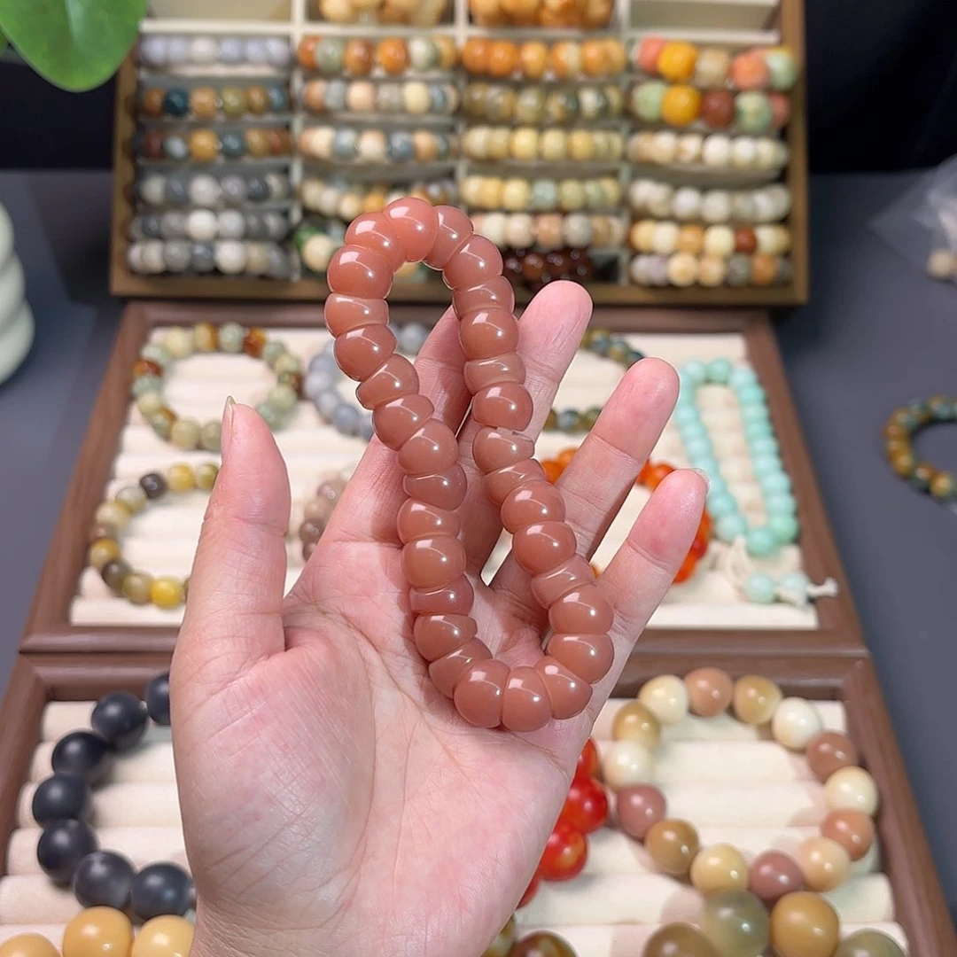 菩提根/象牙果手串卡13粉蒜瓣