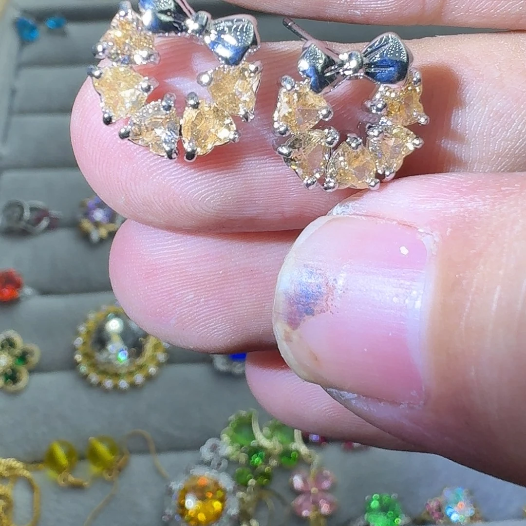 发晶戒指银S925镶嵌