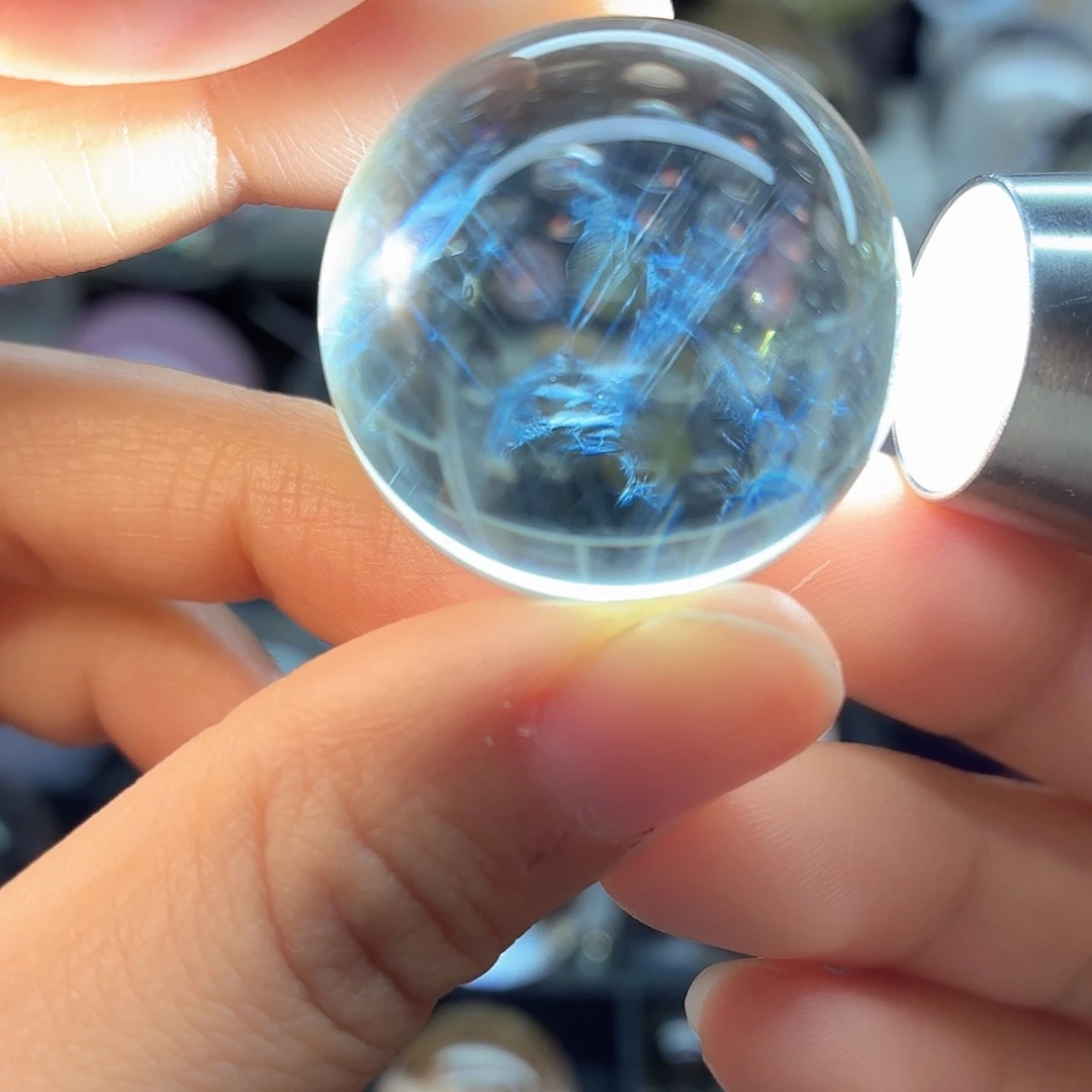 珠宝半成品未镶嵌水晶净体蓝针31