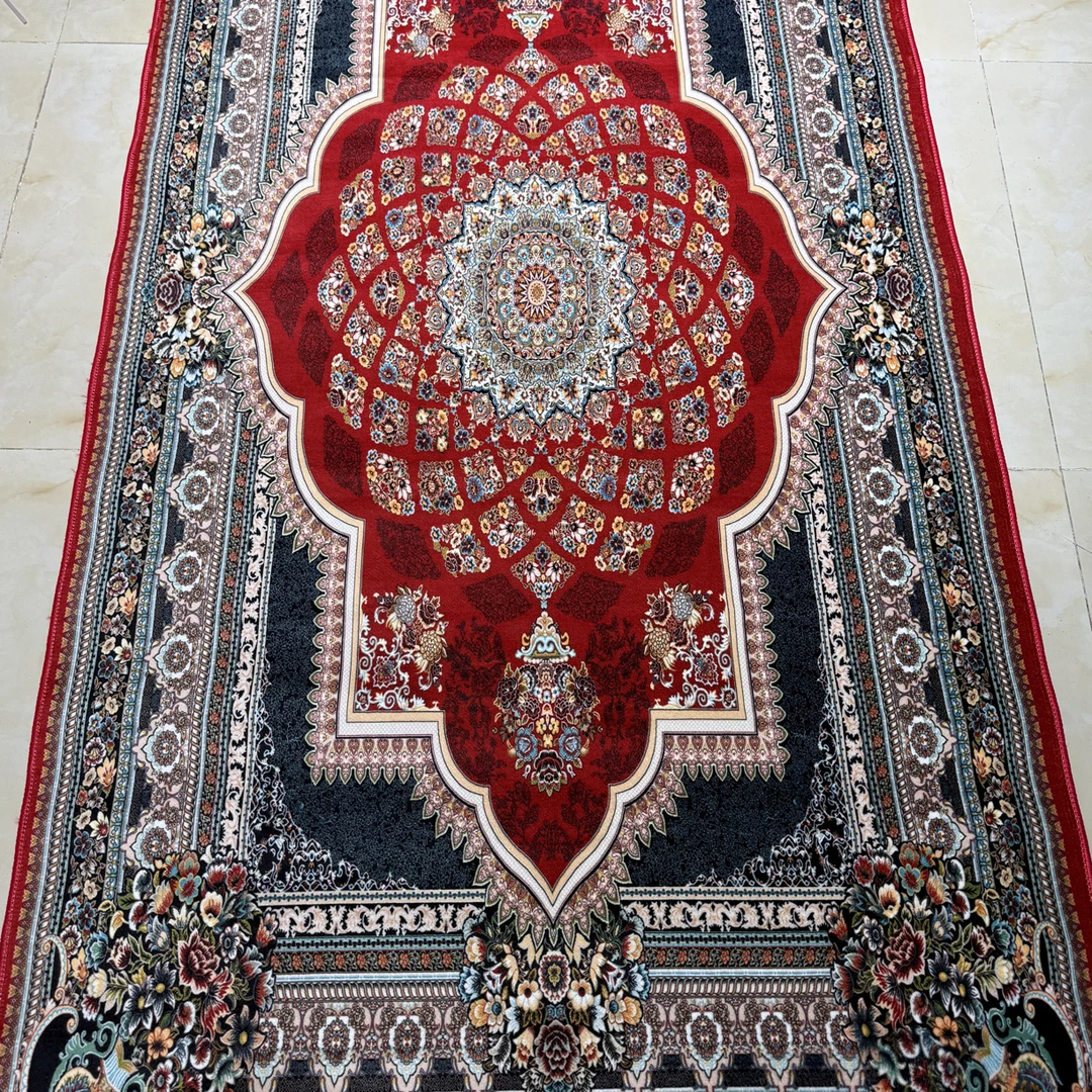 家用加厚防滑环保欧式复古天鹅绒5D客厅卧室地毯宽1米长2米