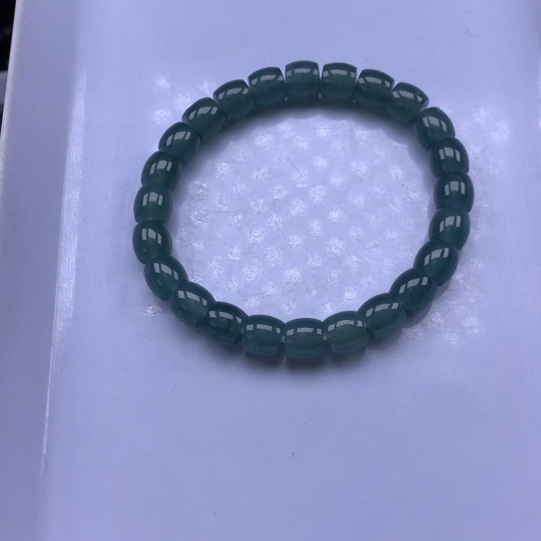 玉***前翡翠未镶嵌手链天然翡翠A货珠链