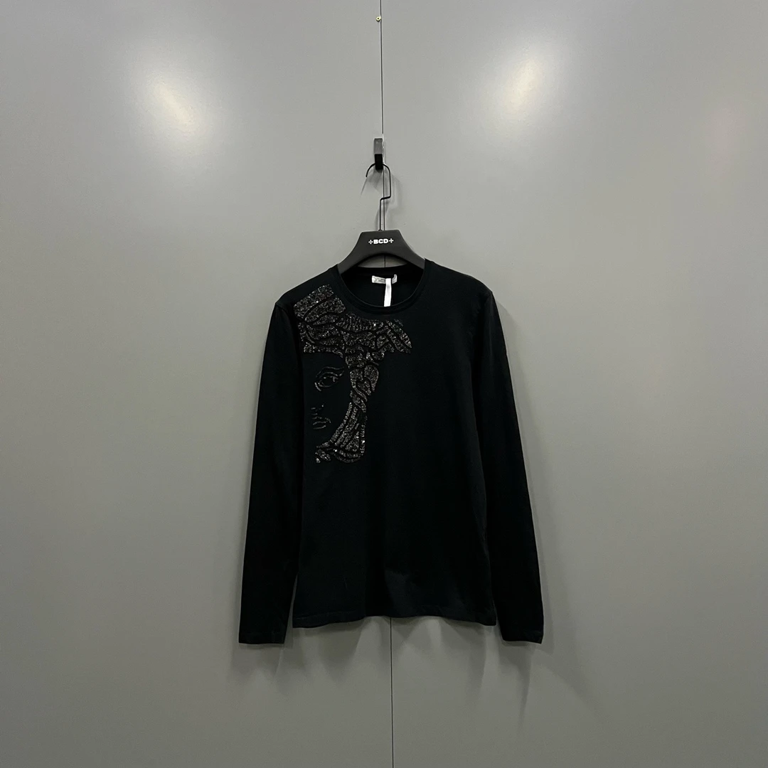 95新 VERSACE/范思哲 （ll）亮片半人像长袖 M码/95新015740