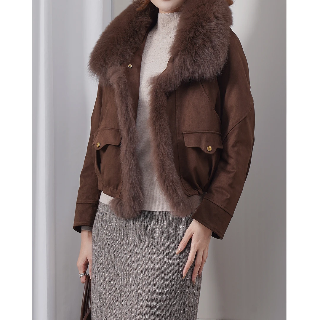 alicelulu 暮野拾光.狐狸毛短款羽绒服 复古独特 S2145510Vr